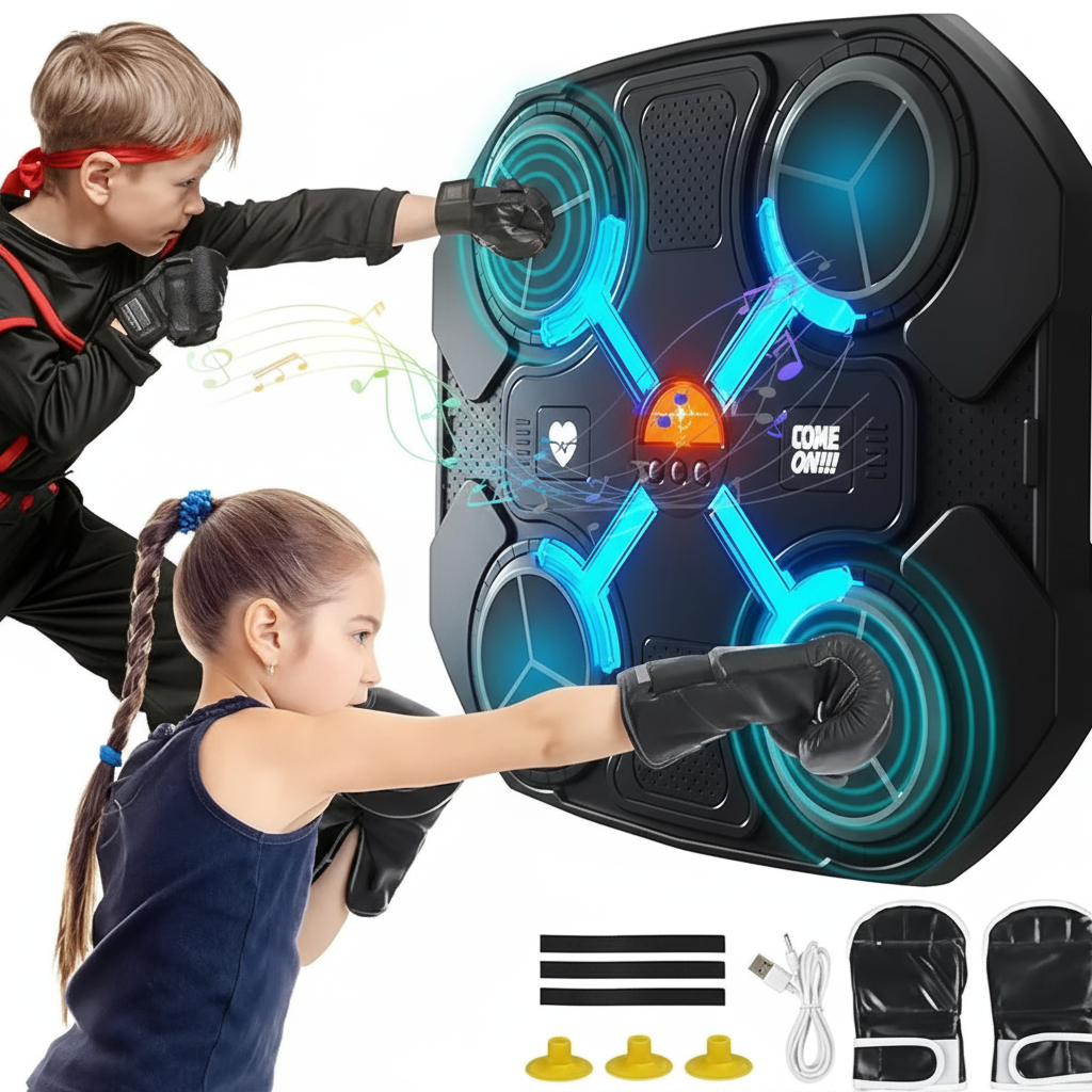 Maquina boxeo con musica (4 pads)